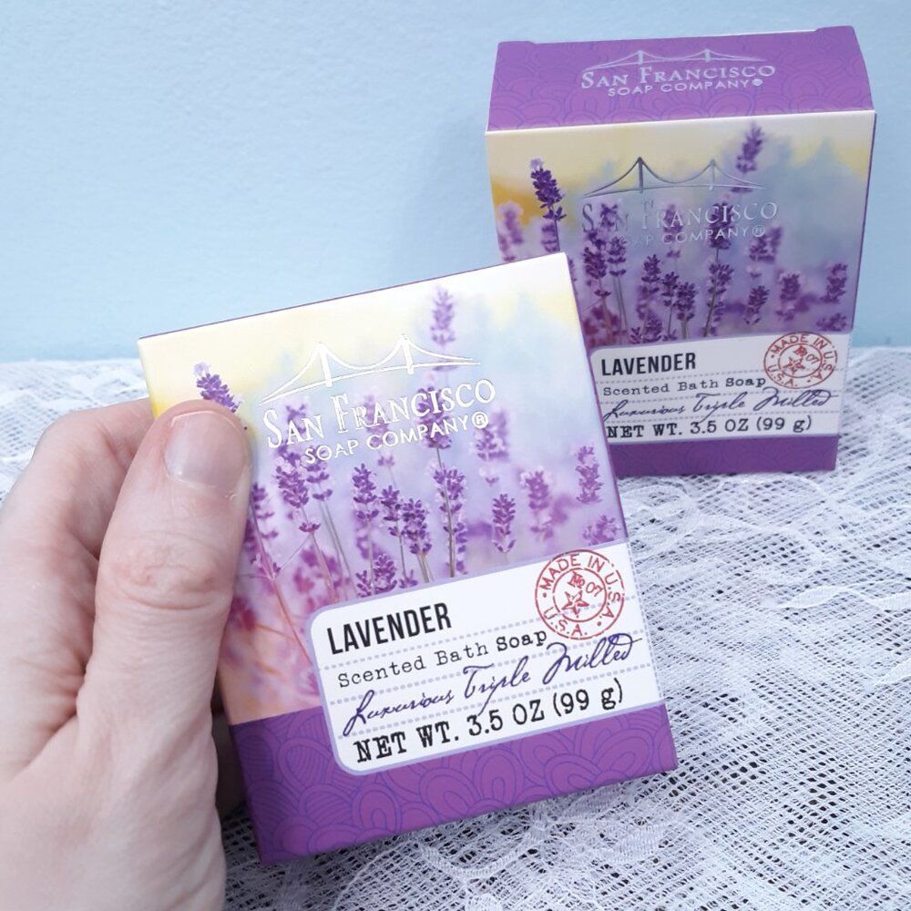 3 Discontinued San Francisco Soap Company Lavender Floral Bar Set 722030525000 - Picture 6 of 11